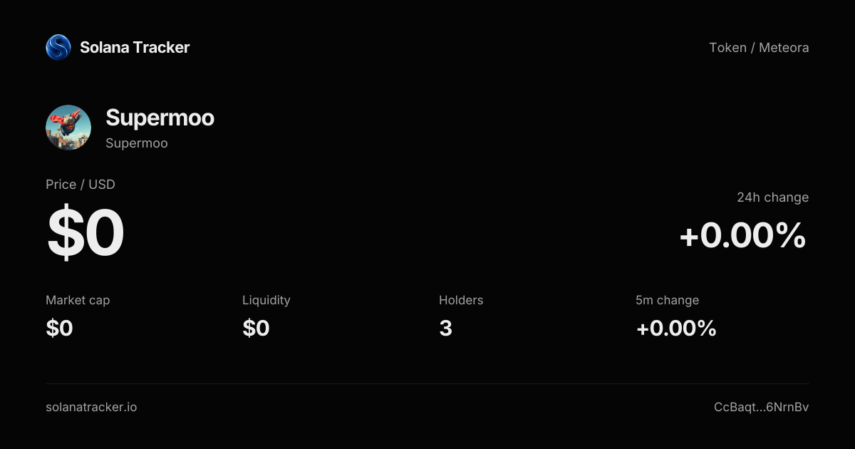 Supermoo (Supermoo) Price, Chart & Trading
