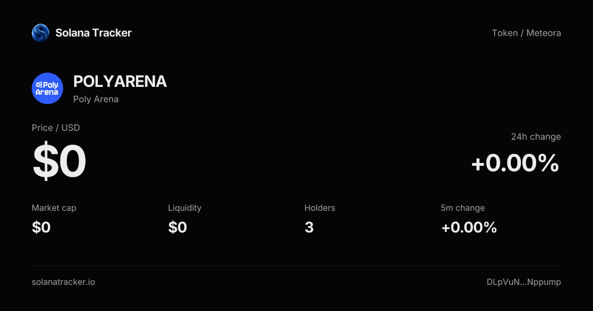 Poly Arena (POLYARENA) Price, Chart & Trading
