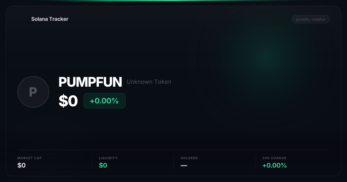 Solana Token (PUMPFUN) Price, Chart & Trading