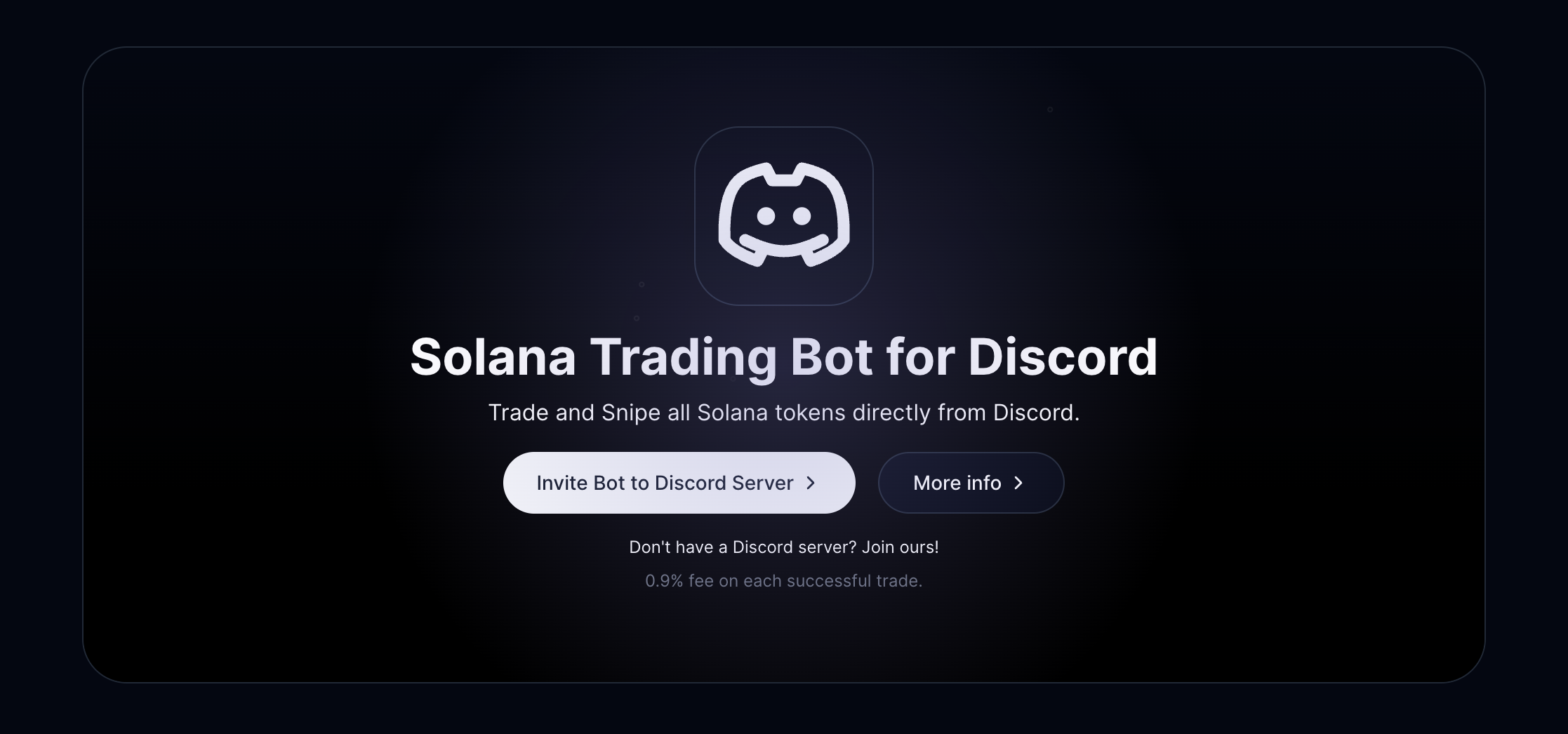 Solana Trading Bot And Sniper For Discord By Solana Tracker